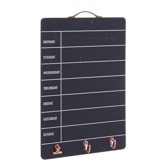 Lavagna Settimana con 2 gangi e 1 clip per appunti  cm 30x47