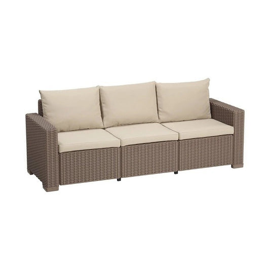 Sofá California Cappuccino de 3 plazas - Dimensiones: 198x68x71,5 cm