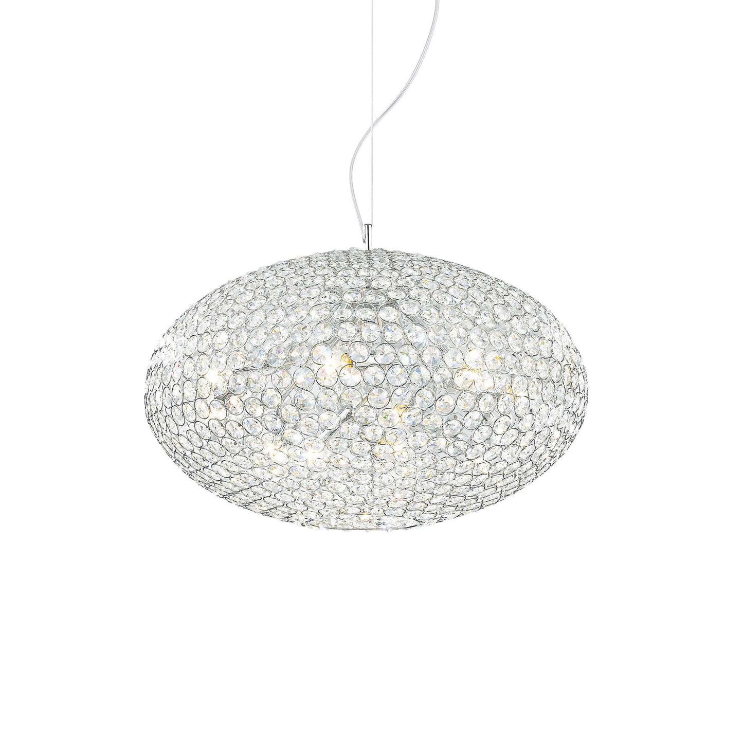 Lampada a sospensione cromo D 400 x H min 470 - max 2220 mm