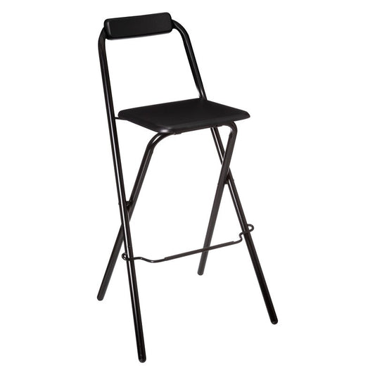 Louna schwarzer klappbarer Barhocker 50x51x97h cm