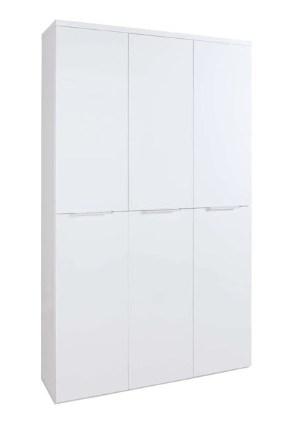 Mundi wardrobe 6 doors white lacquered 119.8x35.1x200 h cm