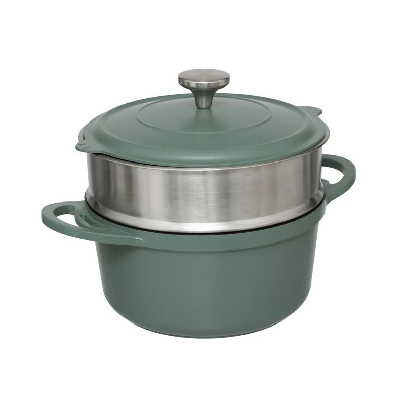 Dampftopf D24 cm aus grünem Aluminiumguss