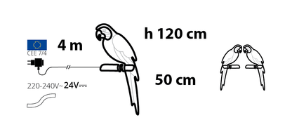 Neon Bifacciale LED 50x120cm Mix4 – Variante Blue