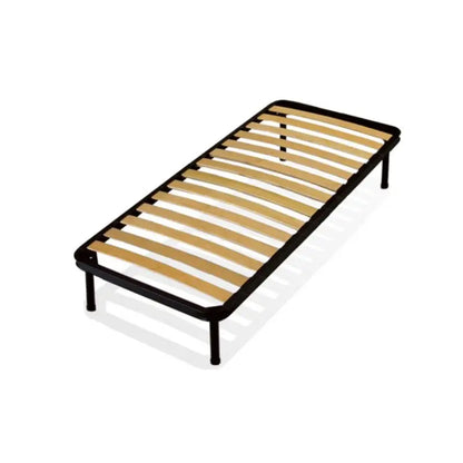 Rete Capri 80x190 singola in legno h 35 cm con profilo rettangolare 50x30 colore nero