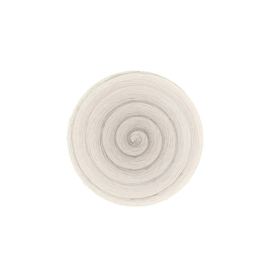 Weißer Erinnerungstisch-Dessertteller aus handbemalter Keramik Ø20,5 cm