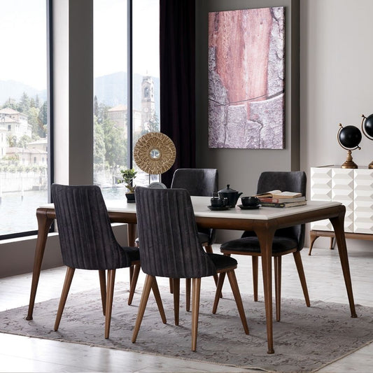 Tavolo bianco noce 190x105x80