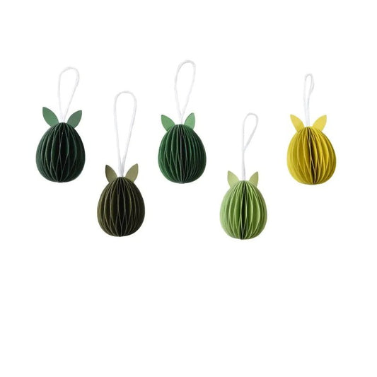 Uovo decorativo in carta Ø5.25 × H7 cm 5 colori assortiti