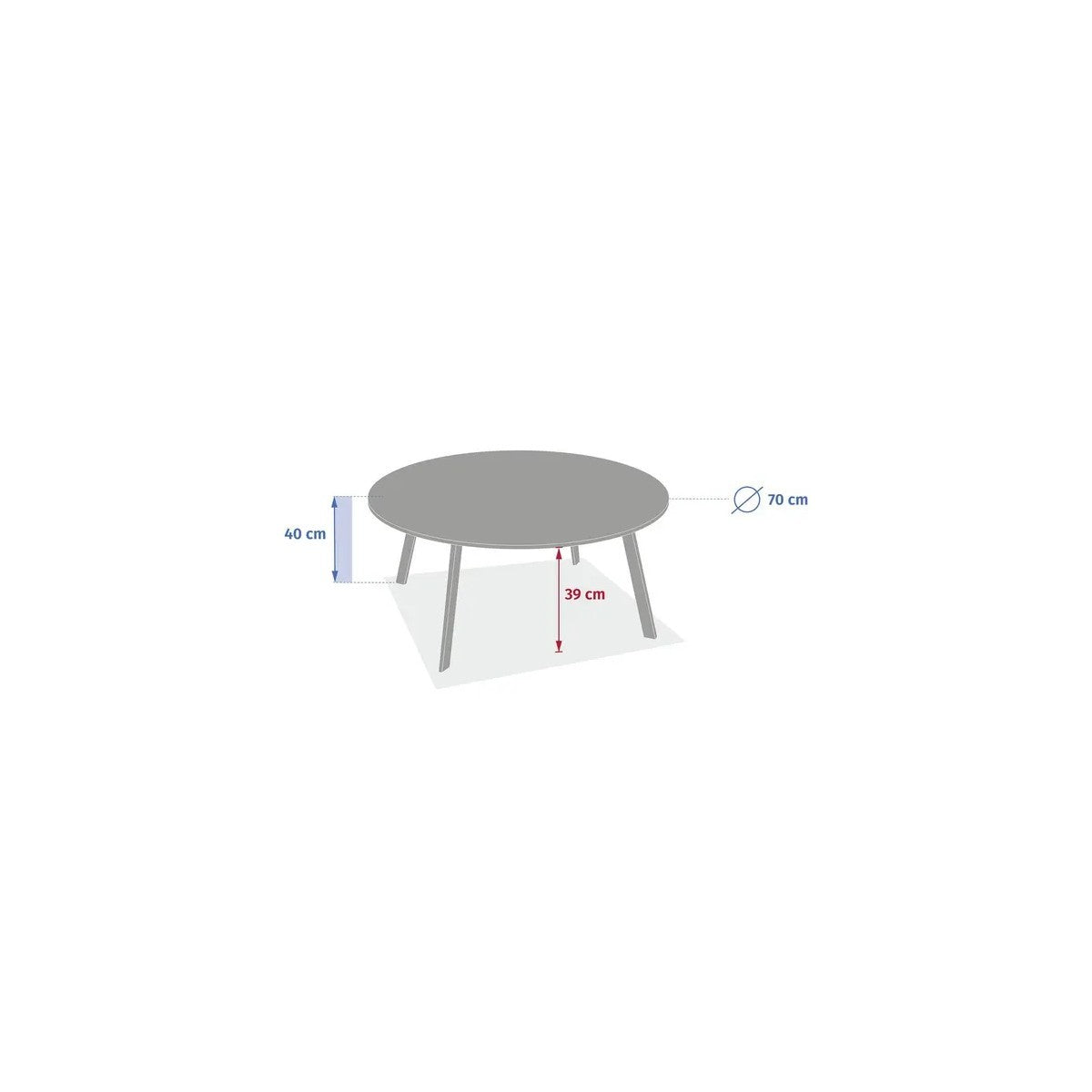 Saona Garten-Couchtisch Ø70x40h Ton