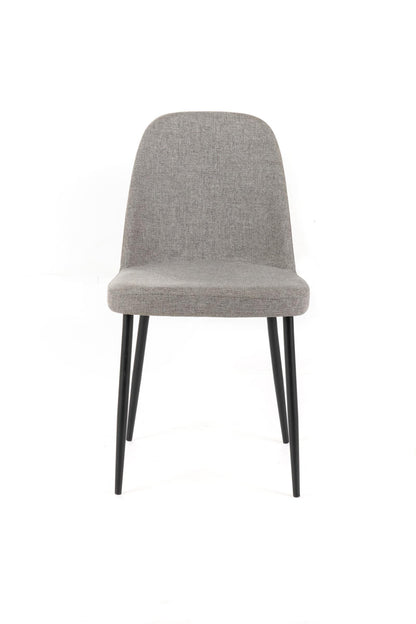 4x Sedia in Tessuto Grigio Chiaro 55x46xH.85 cm