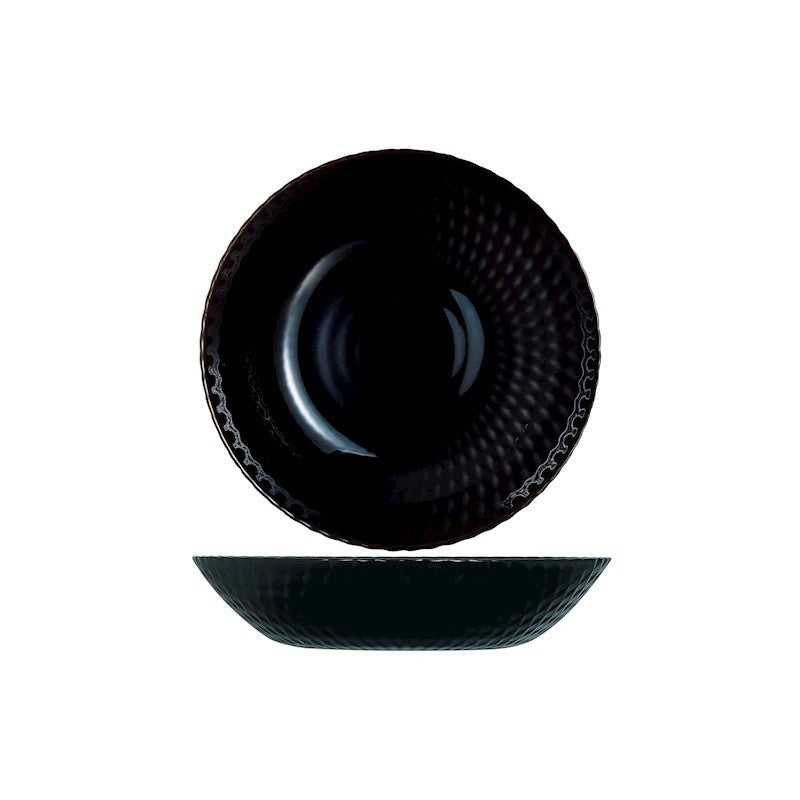 Pampille soup plate Ø 20 cm in black opal glass