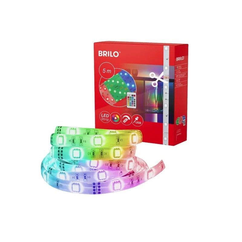 Briloner Tira led RGB usb 5 metros 6w 150 leds