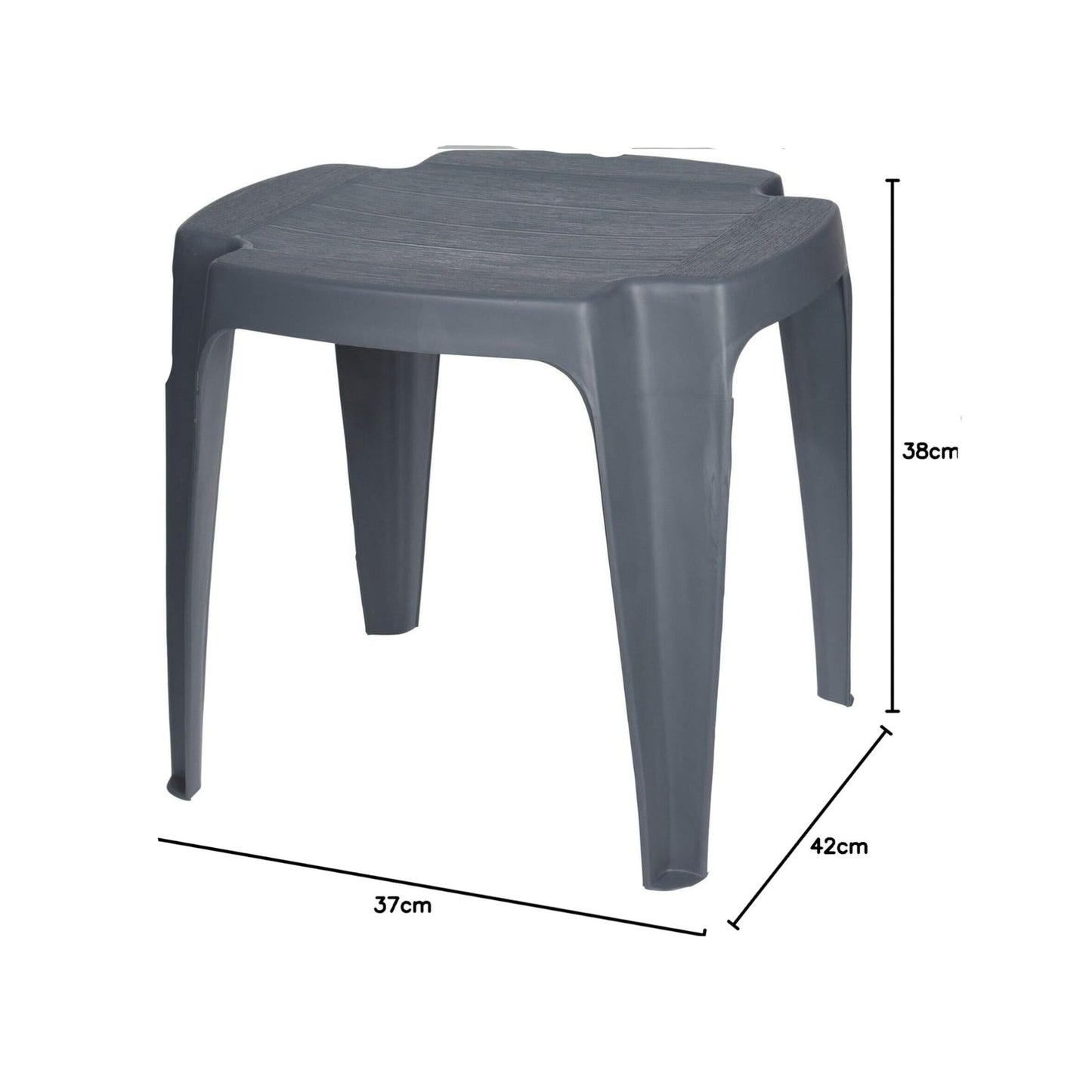 Anthrazit stapelbarer Seiser Couchtisch 42x37x38 cm