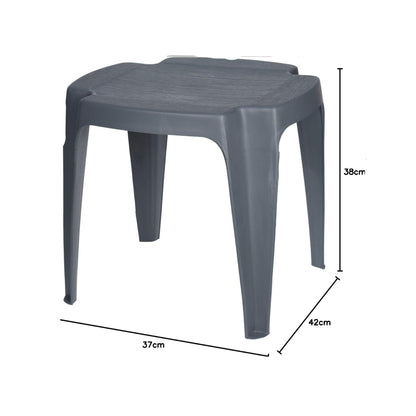 Anthrazit stapelbarer Seiser Couchtisch 42x37x38 cm