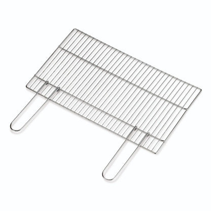 Chromed grill 76x43 cm with foldable handles