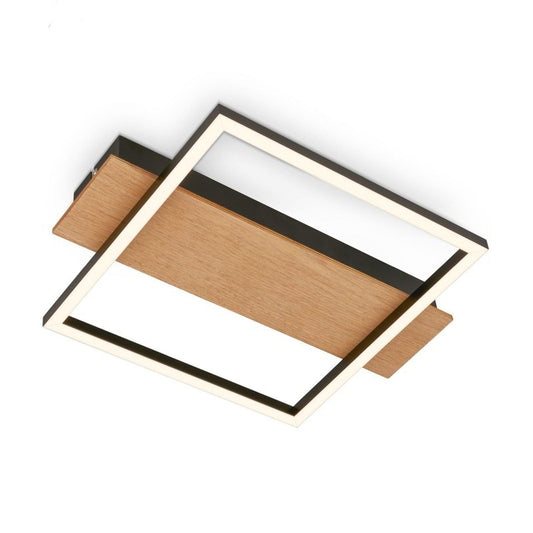 Kada LED ceiling light 34x26 cm 14w 1400lm black wood
