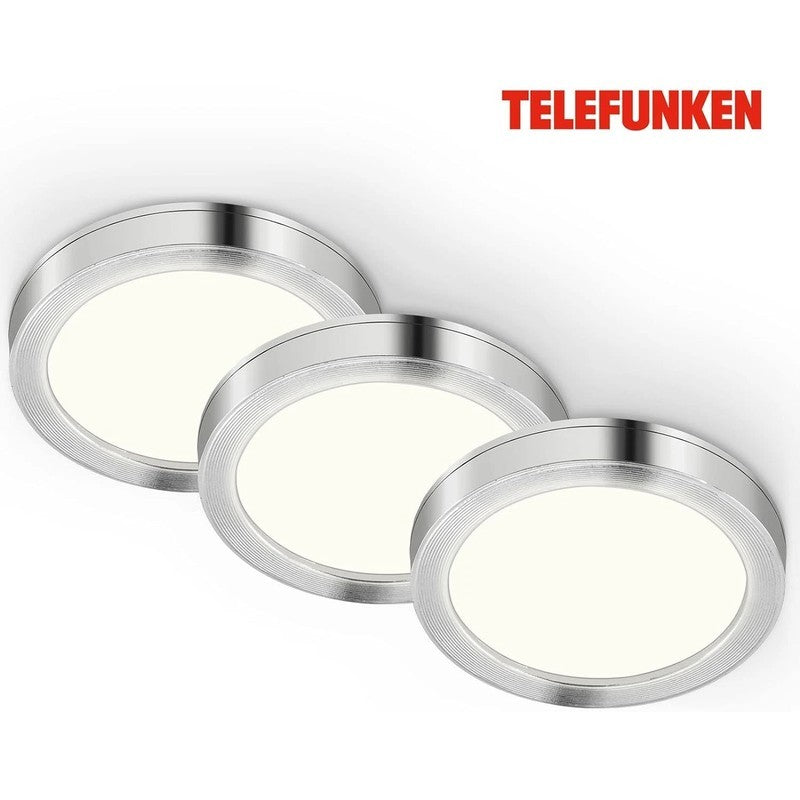 Telefunken set of 3 recessed LED spotlights 6 cm 1.8w 170lm white