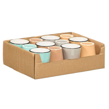 Ceramic glass 90 ml assorted light colors