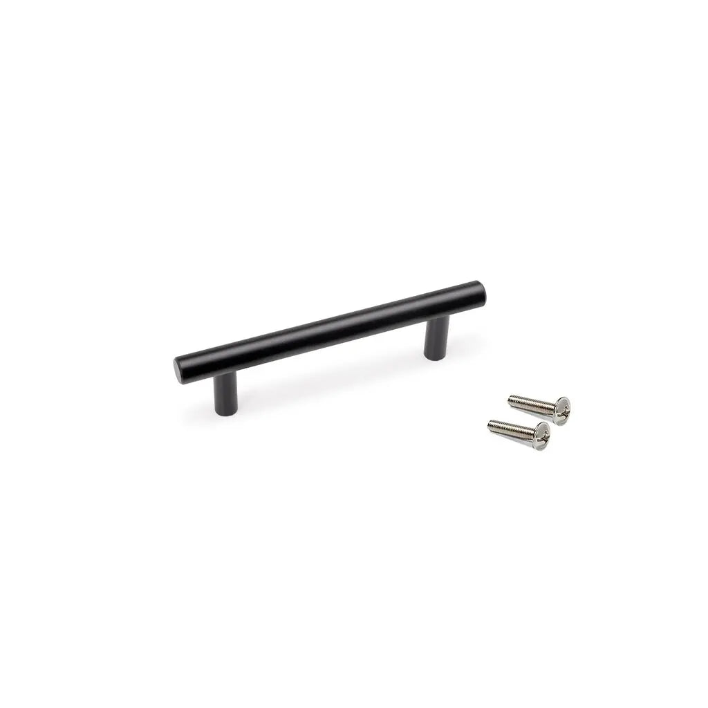 Möbelgriff Orlando L136 mm, Achsabstand 96 mm, Stahl, schwarz lackiert