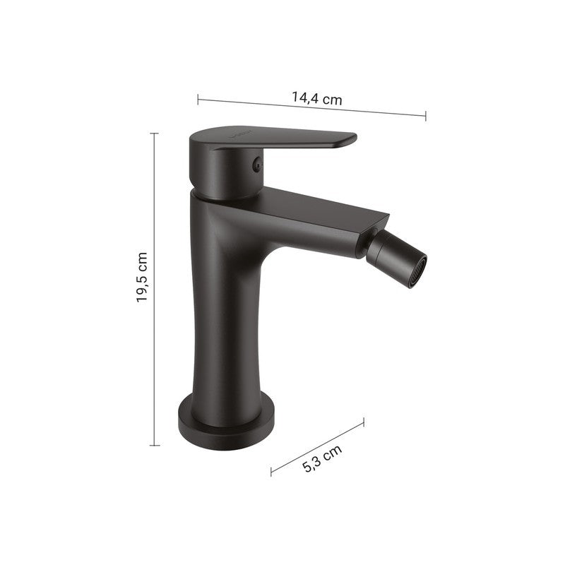 Miscelatore bidet Como nero matt 19,5 x 5,3 x 14,4 cm
