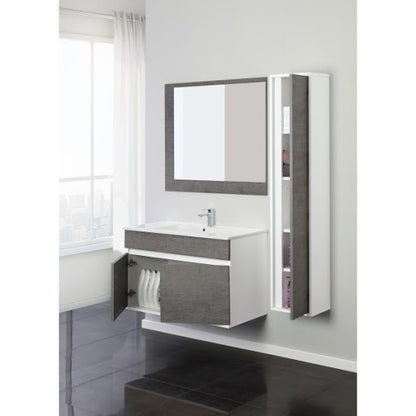 Composizione Bagno due ante Linea Fabula Bianco Cemento 90x47x h57cm