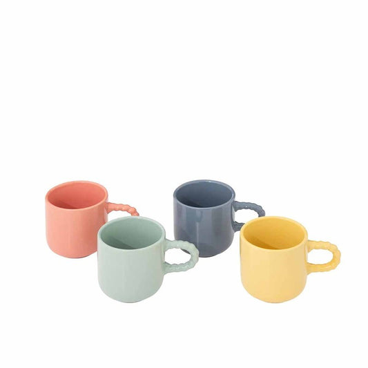 Set of 4 colored Emma cups