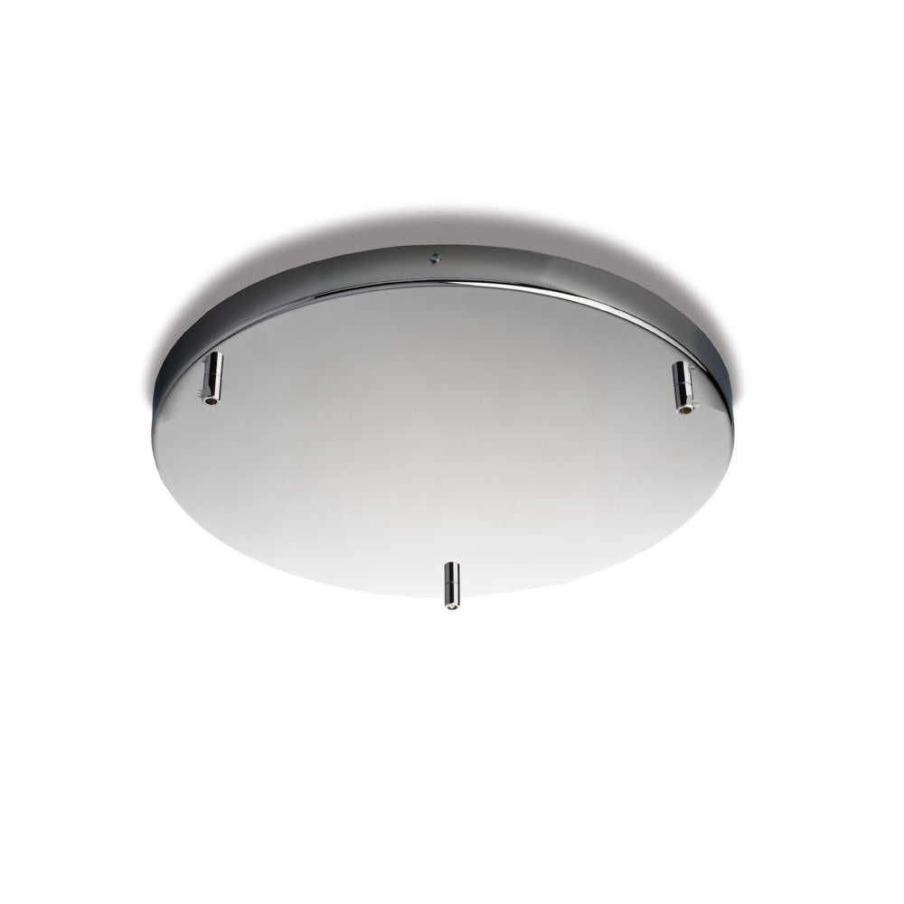 Rosone multicavo in ferro cromato diametro 40 con 3 fori H.3 - Ø40