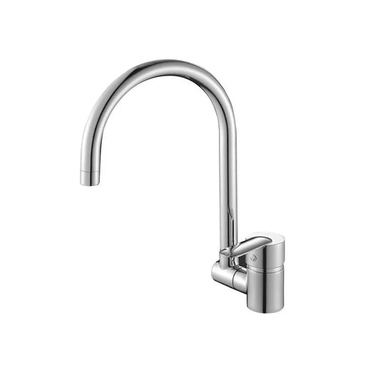 Miscelatore monocomando per lavello sottofinestra con bocca alta ribaltabile Cromato