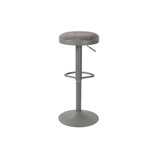 Sgabello Tom polipropilene+tessuto grigio medio