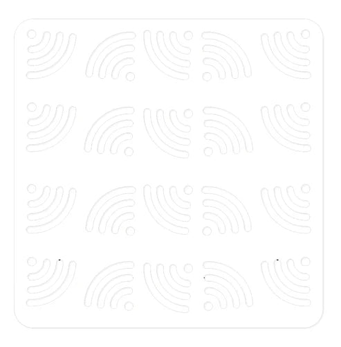 Tappetino lavello Wi-Fi bianco in PVC 32 × 32 cm