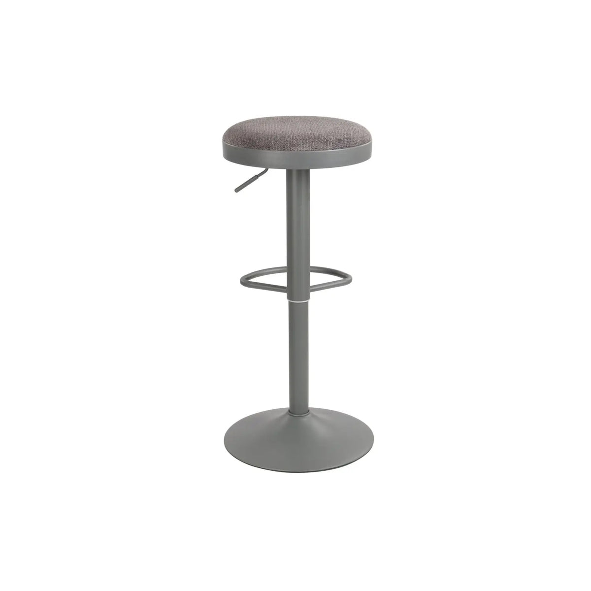 Sgabello Tom polipropilene+tessuto grigio medio