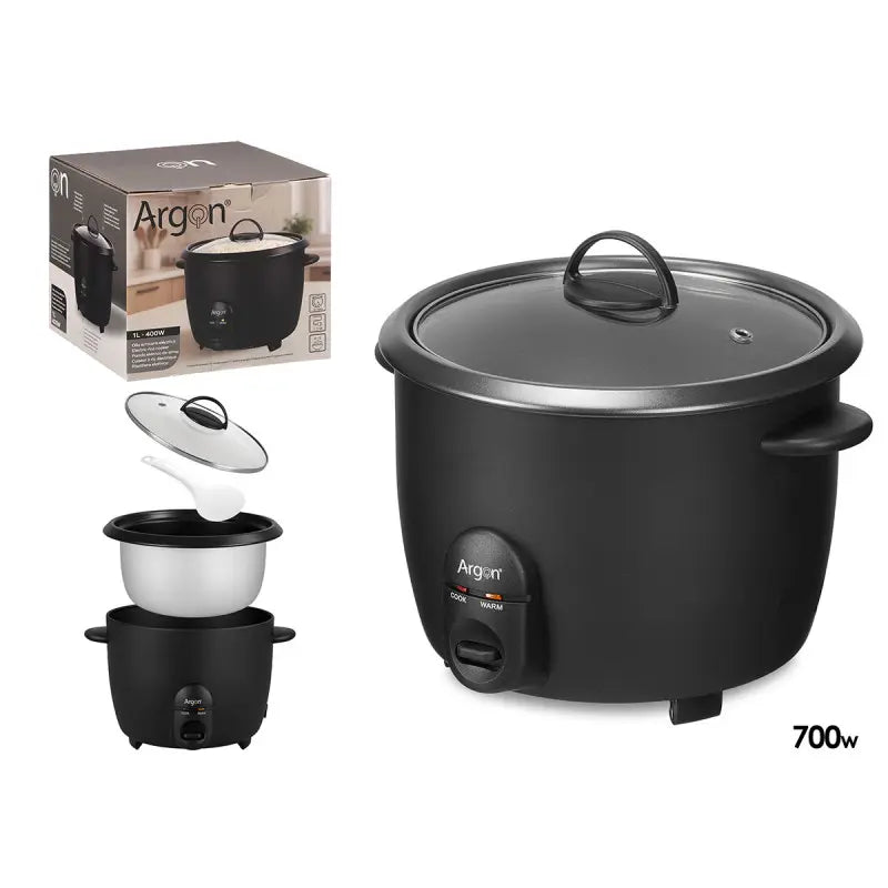 Arrocera eléctrica negra mate 1.8L 700W