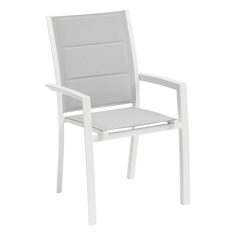 Silla Allure gris hielo/blanco 57x58x95h cm