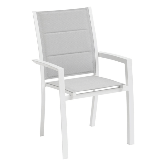 Allure Stuhl eisgrau/weiß 57x58x95h cm
