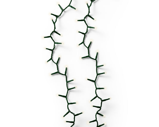 LED light chain 60m 3000 green/hot white bulbs