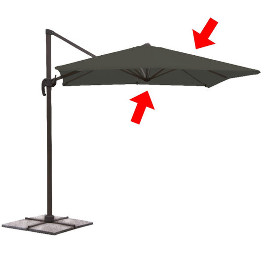 Telo ricambio per ombrellone Deluxe ecru 3x4m