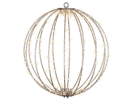 Light frame sphere metal 28cm 192 silver led
