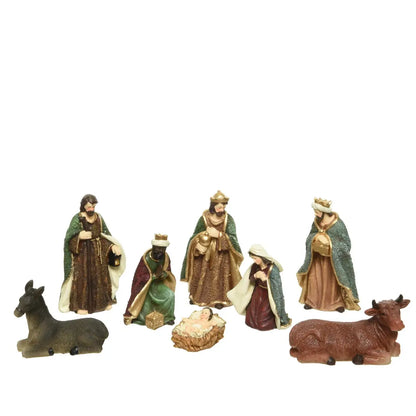 Set Natività in resina multicolor H20 cm – 8 pezzi