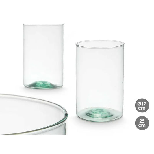 Vase aus recyceltem Glas Ø17x25h