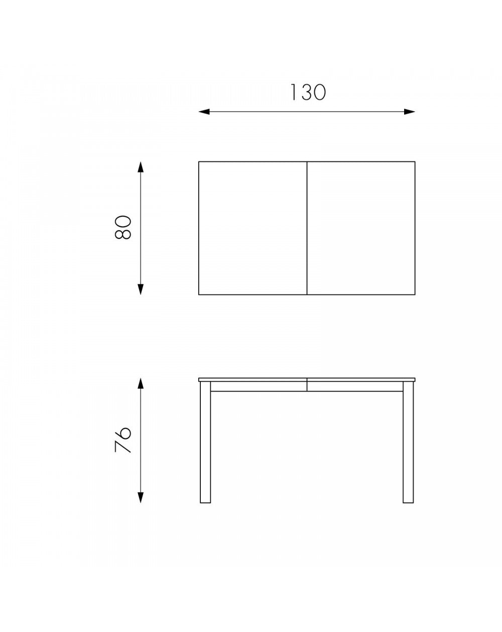 Tavolo Allungabile 130-210 x 80 cm - Traffic