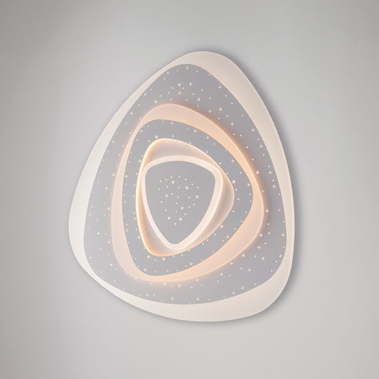 Plafoniera LED in metallo bianco/acrilico, 2 temp. col., H.5 Ø52 - M1