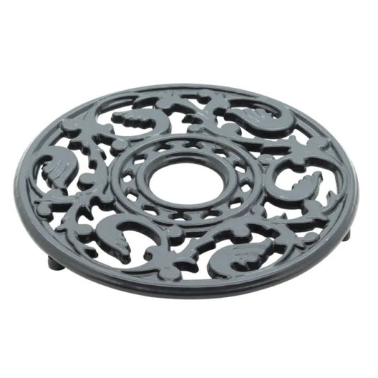Round cast iron trivet 20 cm