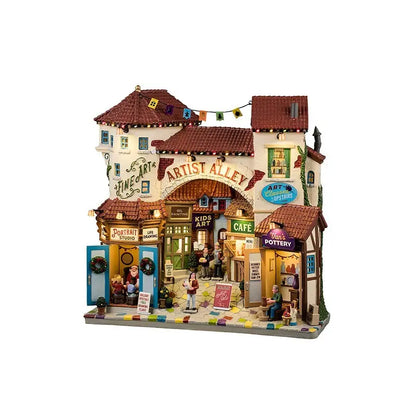 Villaggio di Natale Lemax Artist Alley illuminato 9,6 × 27,2 × H27,5 cm