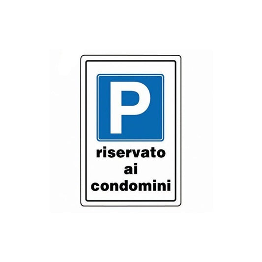 Kunststoffschild „Parkplatz für Eigentumswohnungen reserviert“ 30 x 20 cm