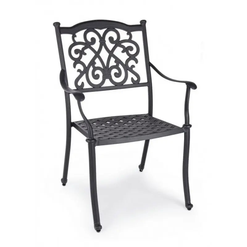 Set mit 4 Ivrea-Stühlen aus anthrazitfarbenem Aluminium, 65 x 60 x 92 h cm