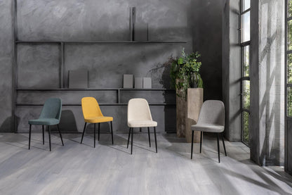 4x Sedia in Tessuto Grigio Chiaro 55x46xH.85 cm