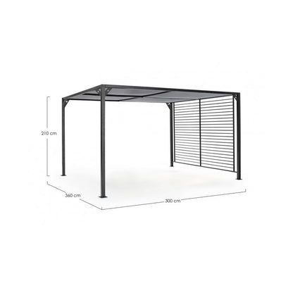 Gazebo antracita 3x3,6 m para disfrutar al aire libre