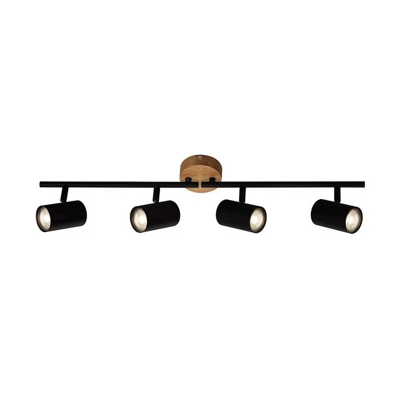Muritz Spot Bar 4xGU10 68 cm black/wood