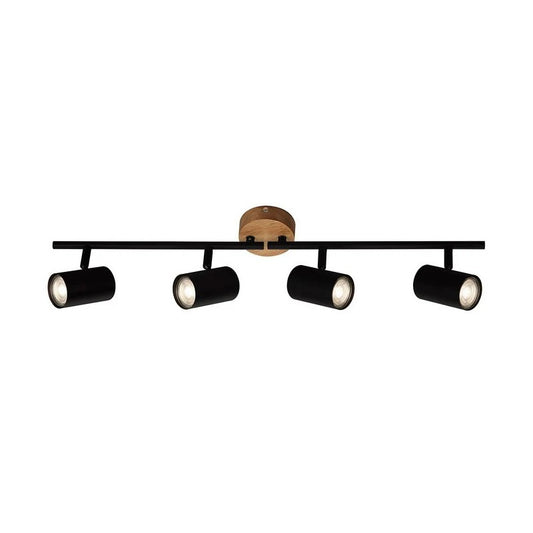Muritz Spot Bar 4xGU10 68 cm schwarz/Holz