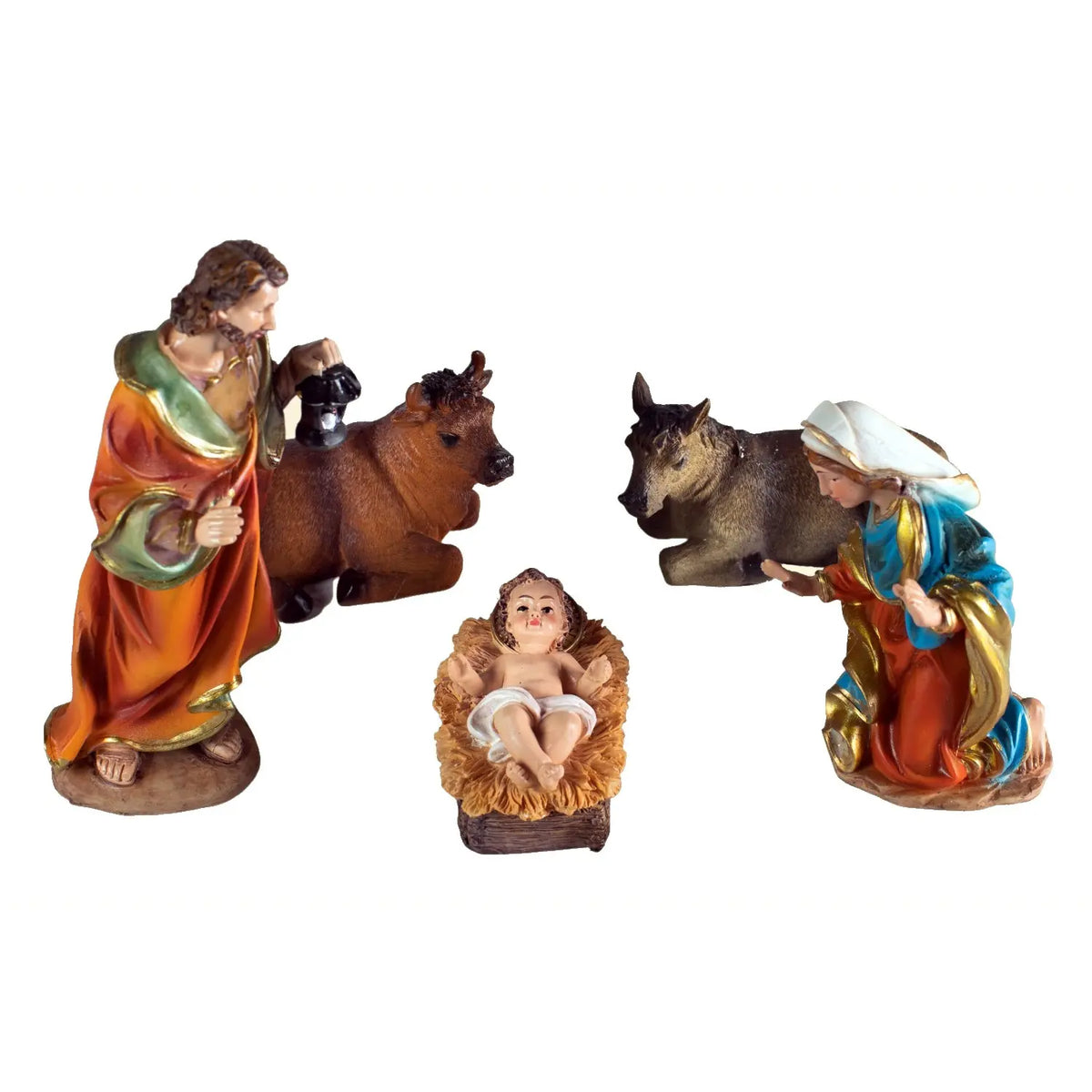 Set Natività in resina H20 cm 5 pezzi