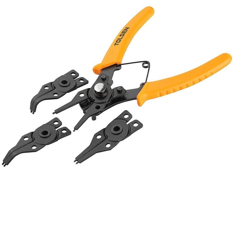 4-in-1-Seeger-Ringzange mit austauschbaren Köpfen